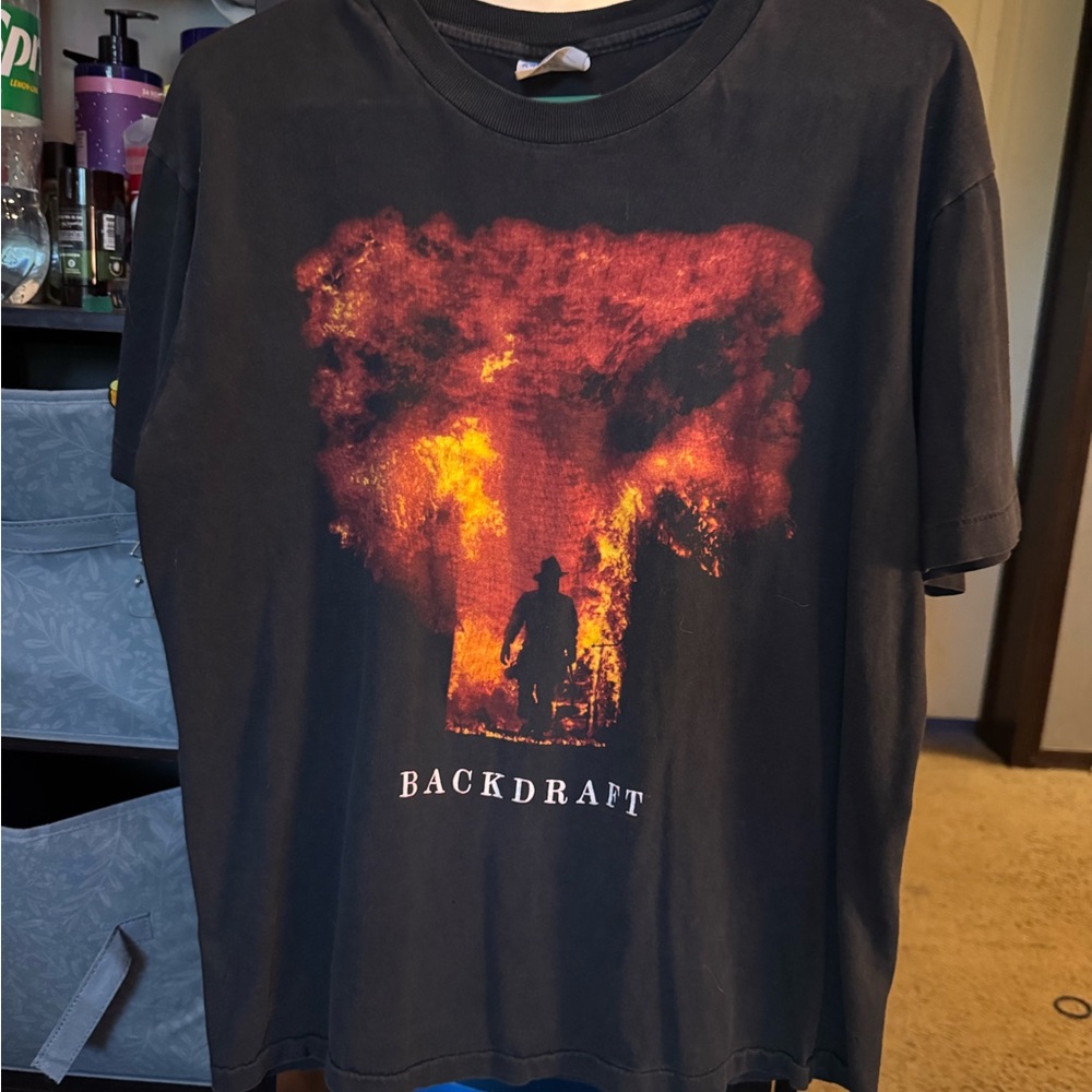 Hanes Black Backdraft Graphic Tee